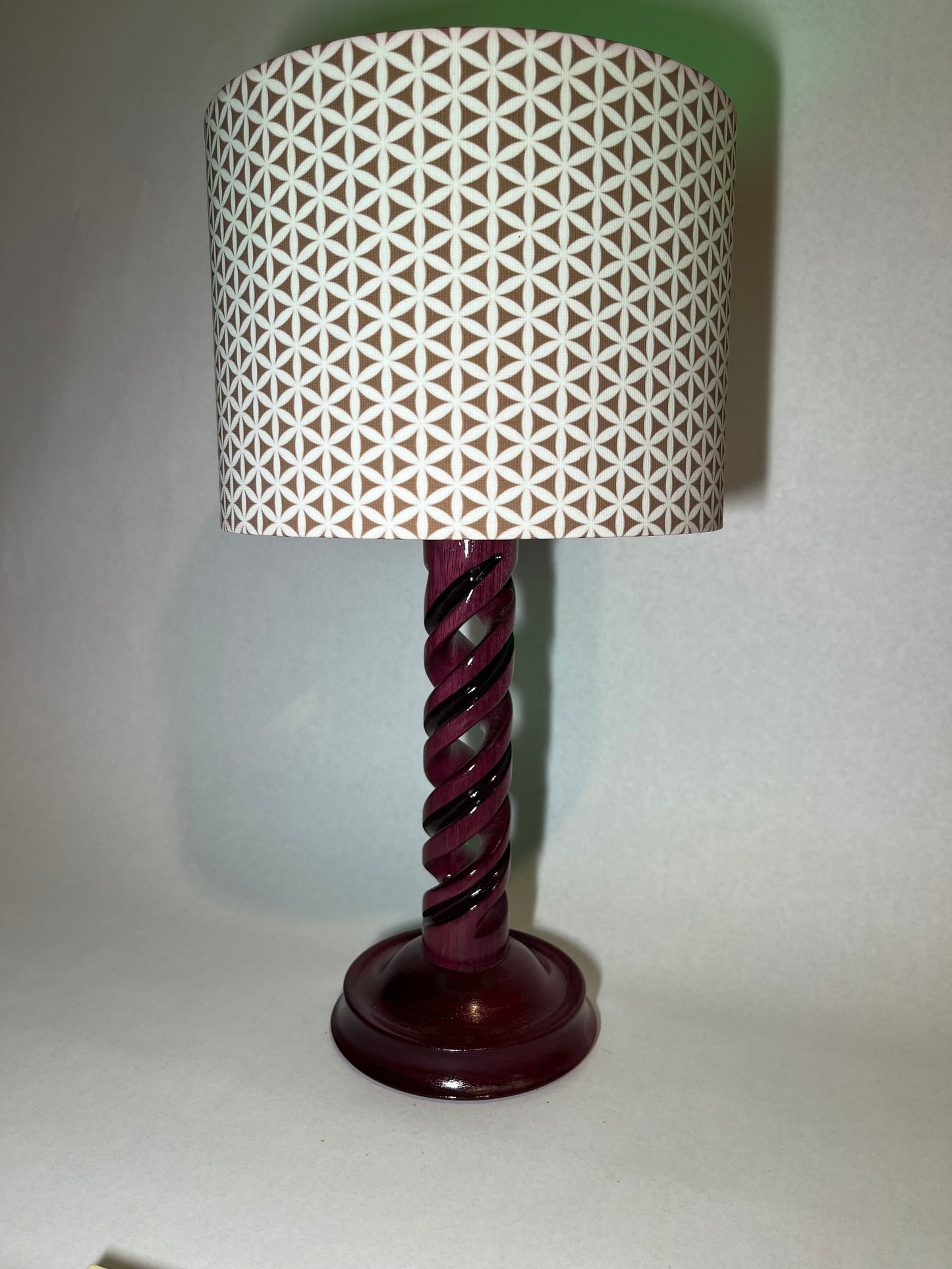 Purple Heart and maple desk lamp