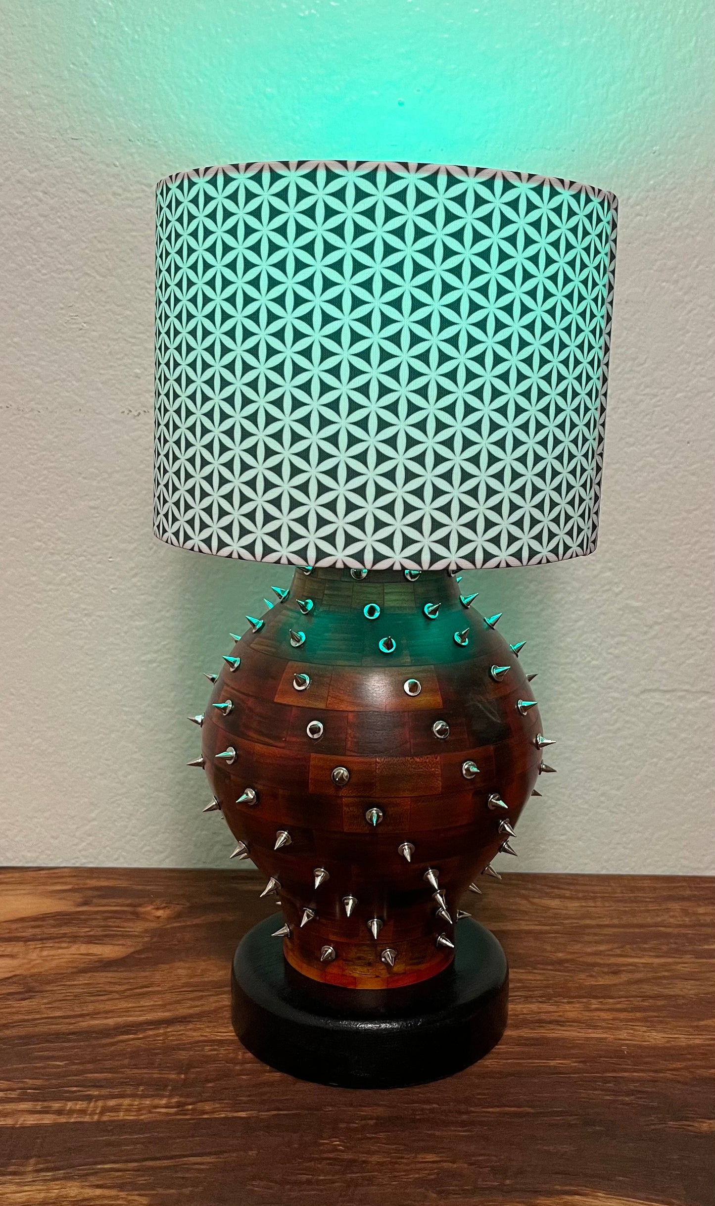 One of a kind Segmented Spiked Desk Lamp