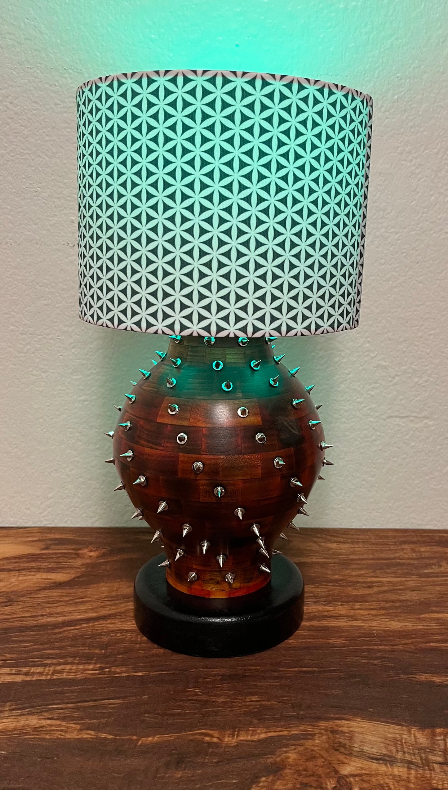 One of a kind Segmented Spiked Desk Lamp