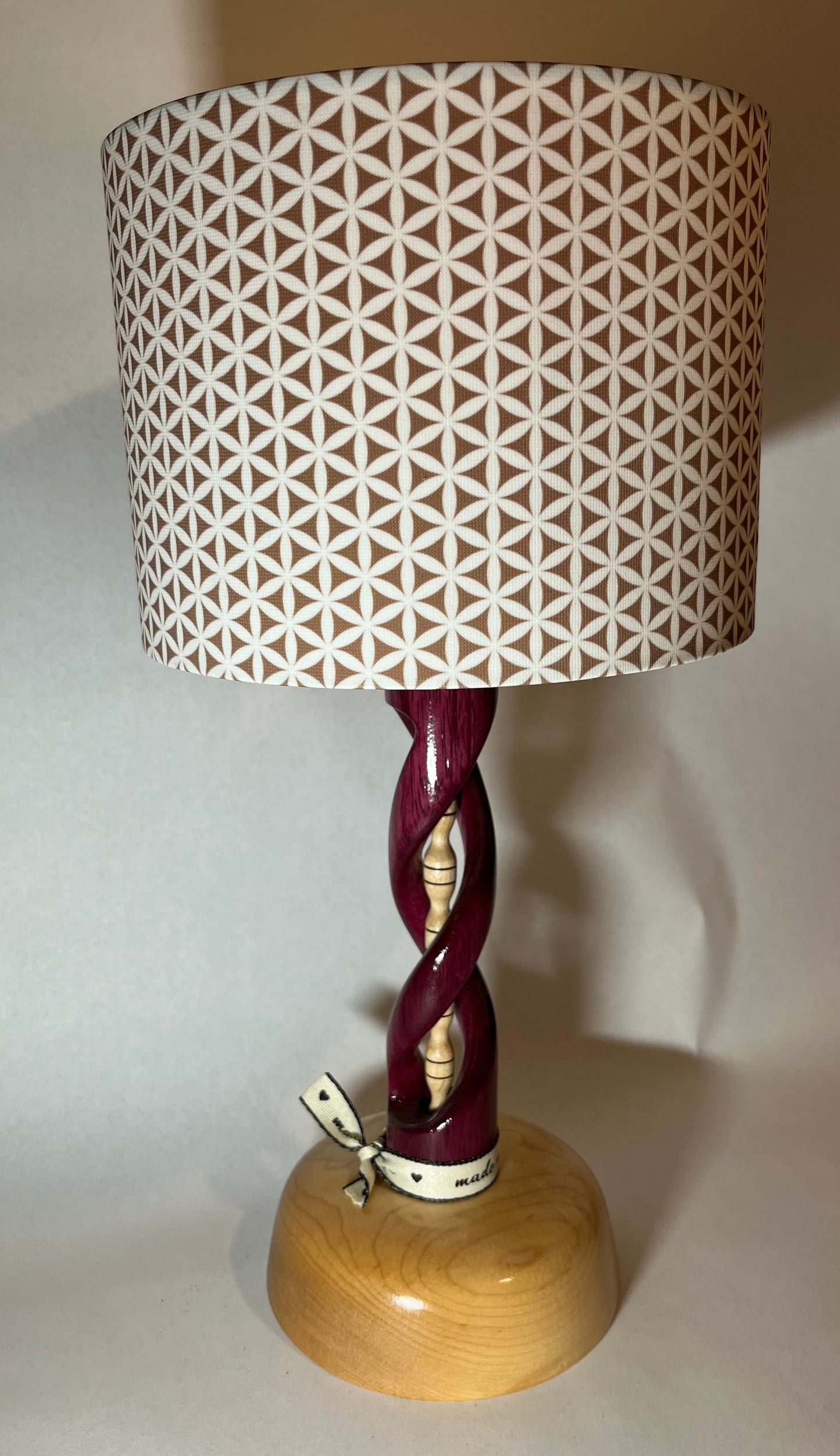 Purple Heart and Maple Desk Lamp