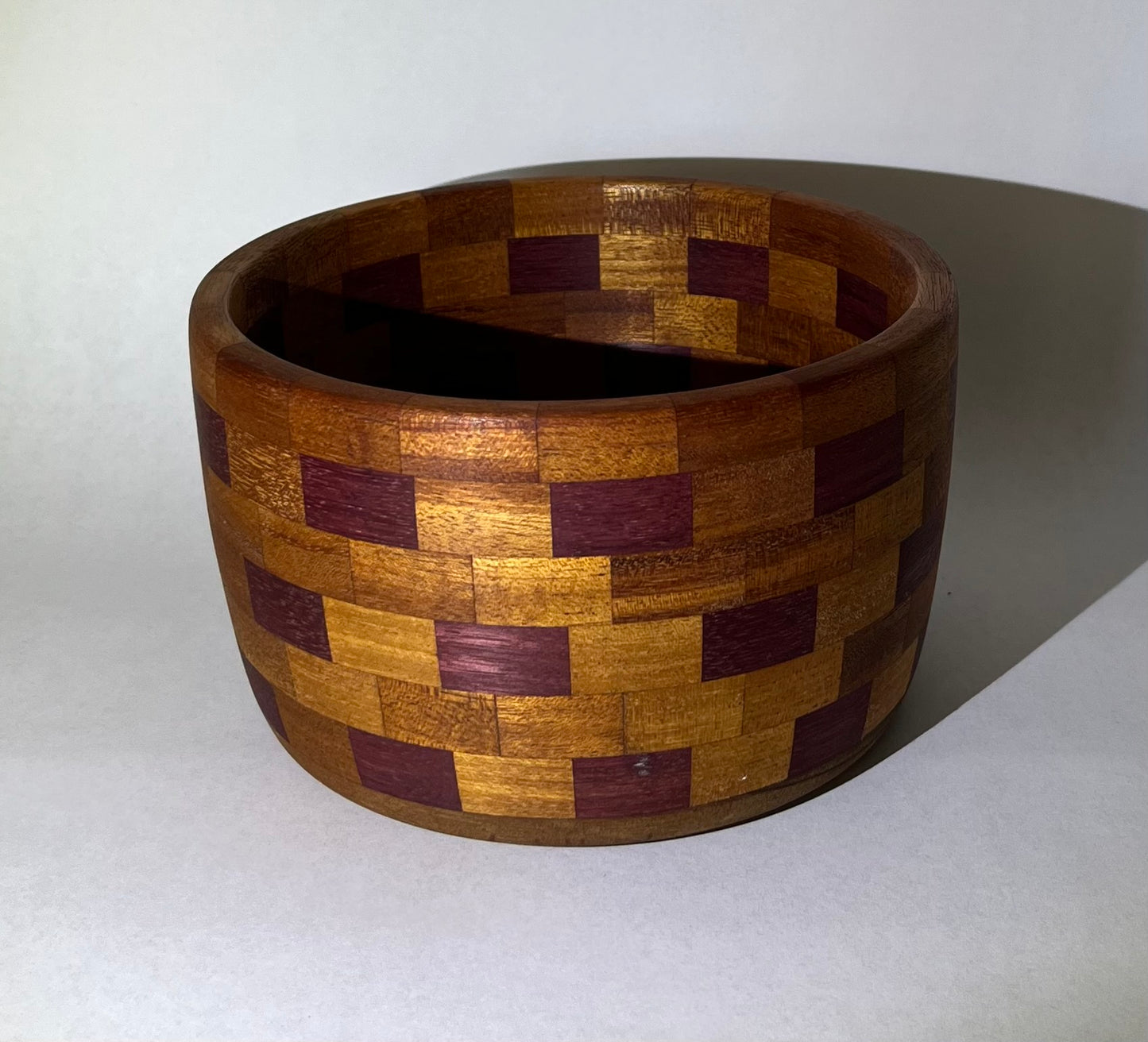 Purple Heart/ Mahogany Segmented Bowl