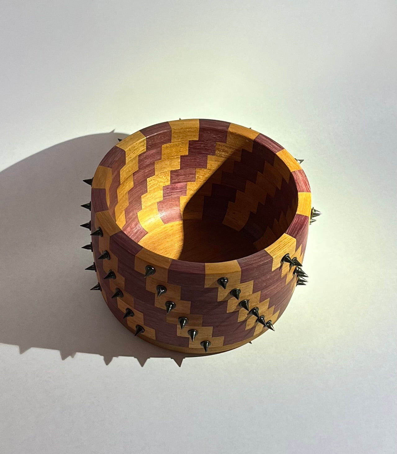 Mahogany/ Purple Heart Spiked Bowl