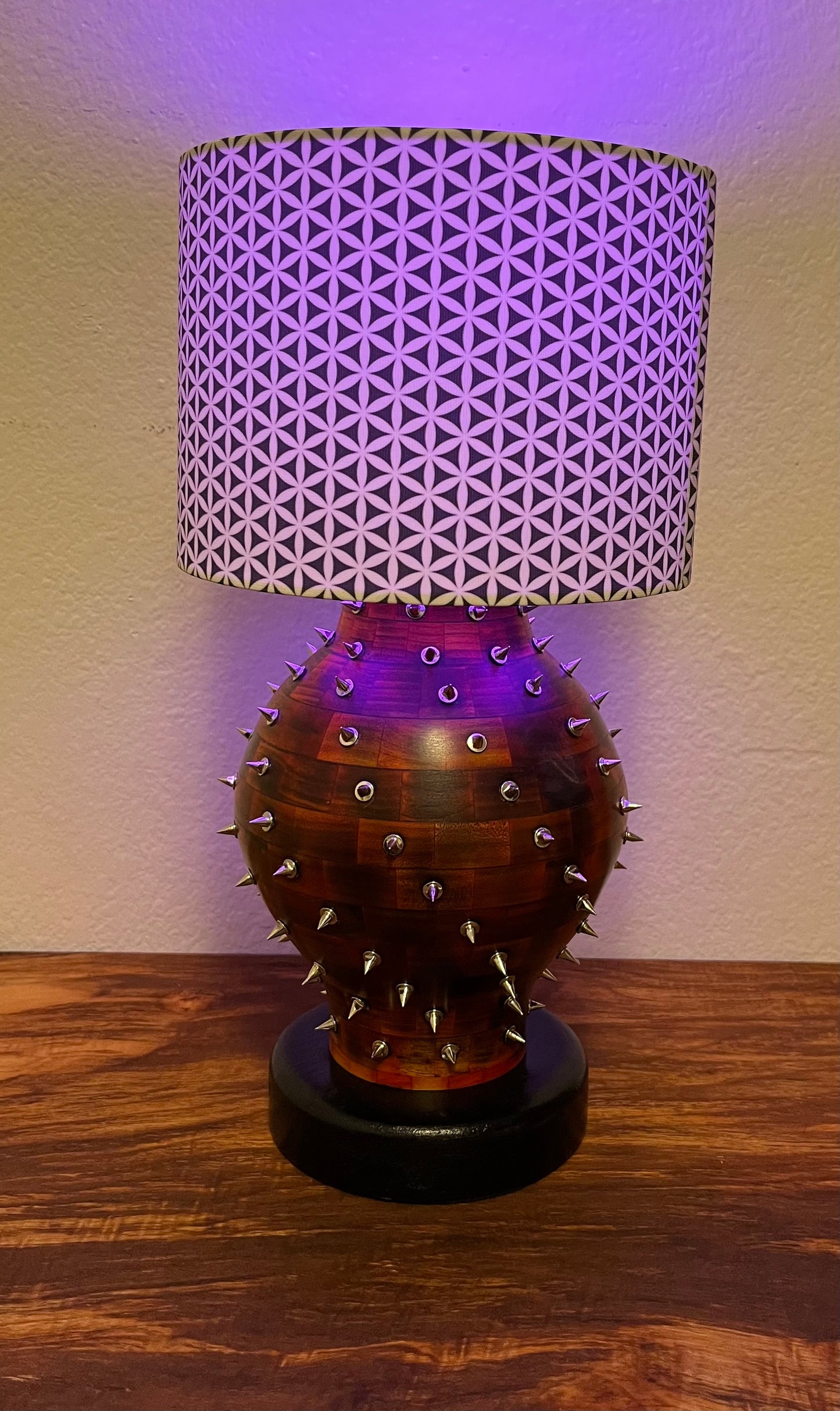 One of a kind Segmented Spiked Desk Lamp