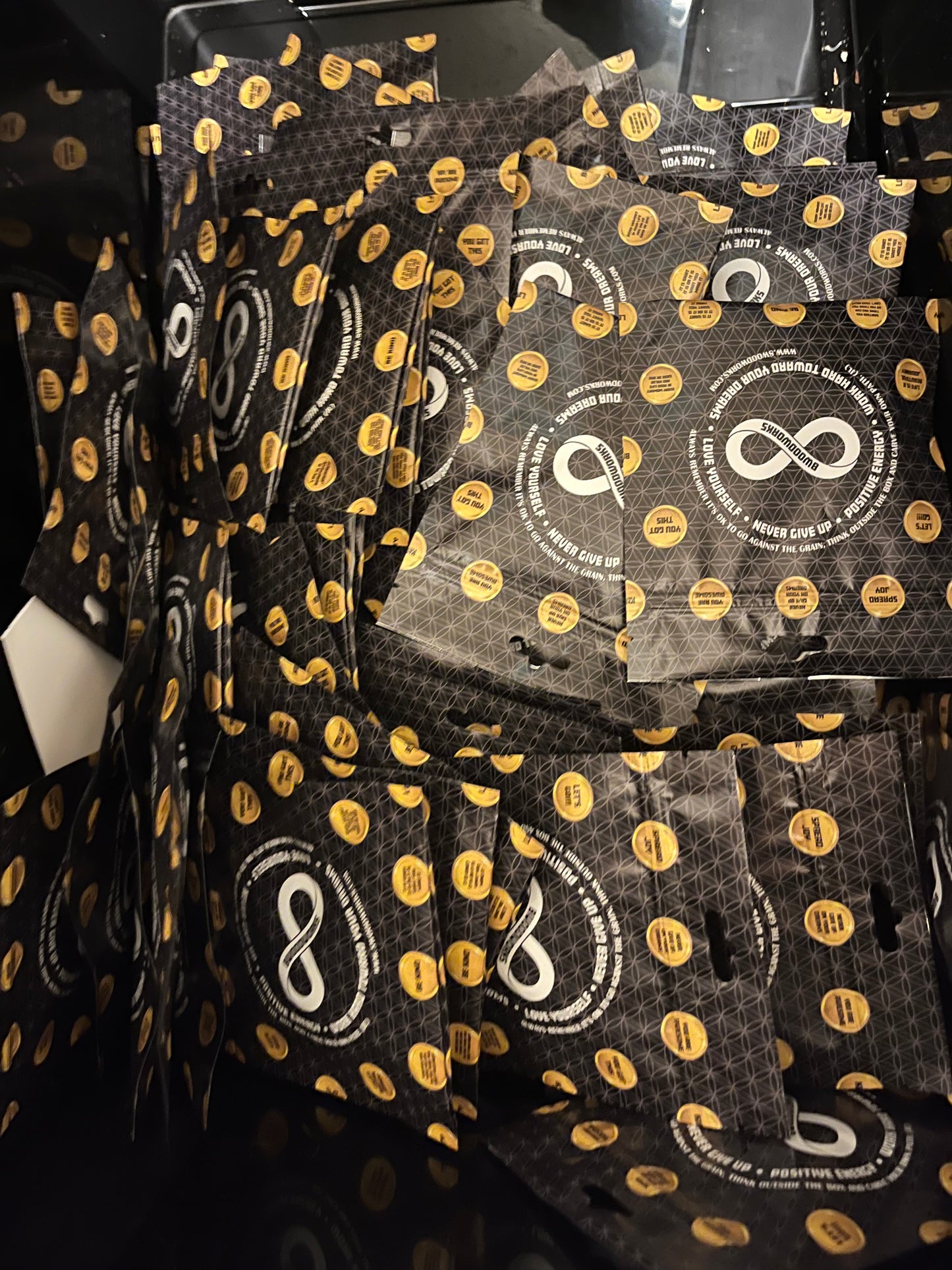 Mystery Goodie Bags (1 item per bag) items that may be included are an assortment of different handmade Fridge Magnets, Keychains or other fun wood items.