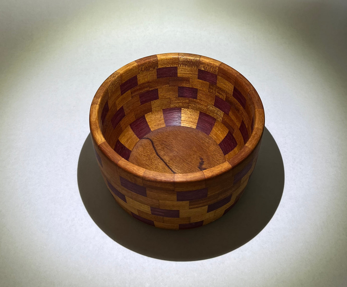 Purple Heart/ Mahogany Segmented Bowl