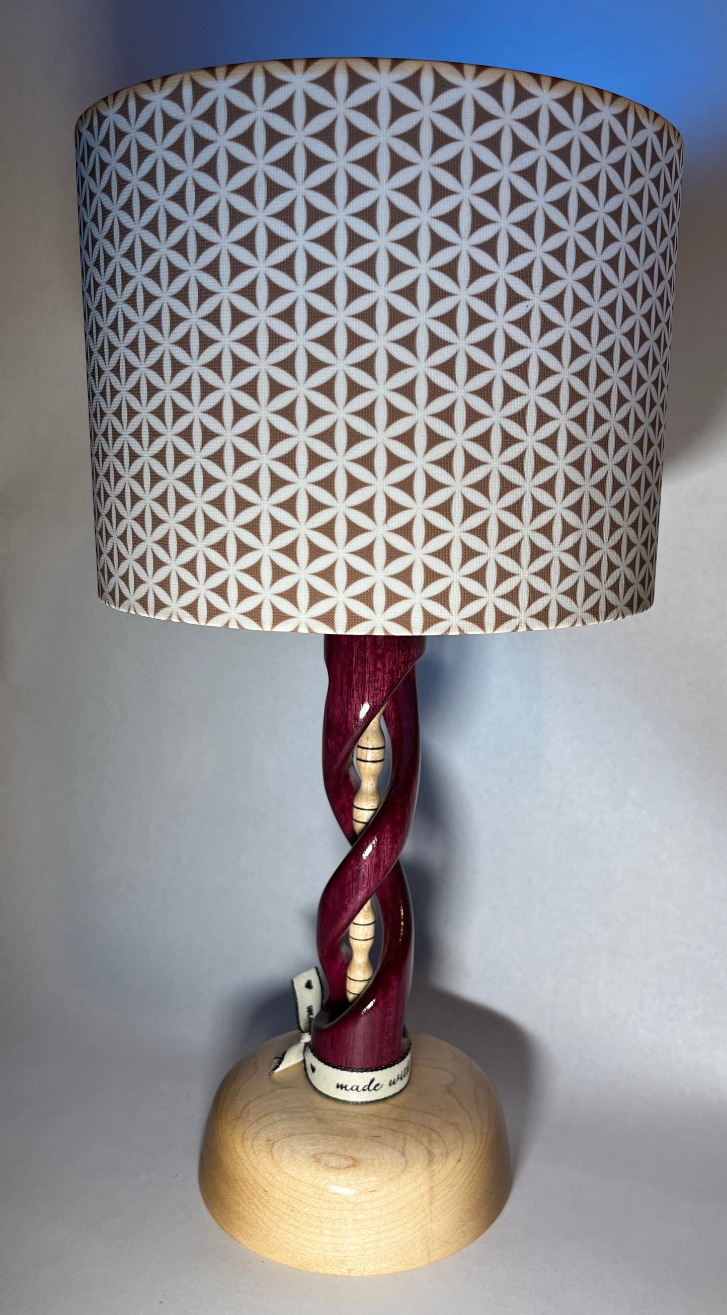 Purple Heart and Maple Desk Lamp